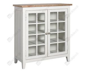 Komoda Belldeco Bristol White przeszklone drzwiczki