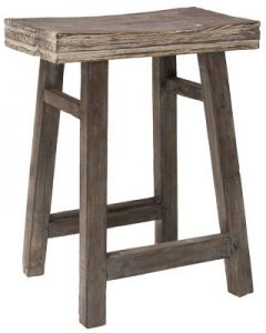 HK Living Stołek z drewna tekowego, recycling HAP6093