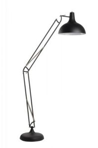 White Label Living Lampa podłogowa OFFICE czarna 5002526