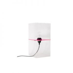HK Living Lampa stołowa PLEXI różowa M VAA1066