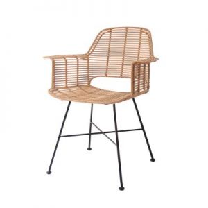 HK Living Krzesło rattanowe TUB naturalne RAT0040