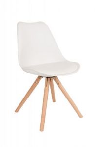 White Label Living Krzesło TRYCK białe 1100278