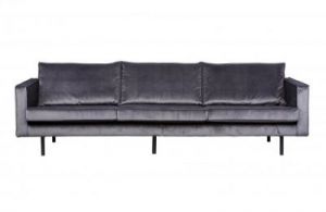 Be Pure Sofa RODEO 3-osobowa aksamitna szara 800543-G