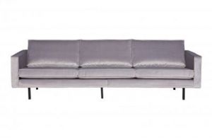 Be Pure Sofa RODEO 3-osobowa aksamitna jasnoszara 800543-L