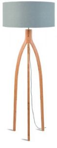 It's About RoMi Lampa podłogowa Annapurna bambus 3-nożna 128cm/abażur 60x30cm, lniany jasnoszar