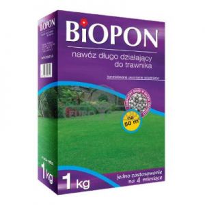 Biopon Nawóz Długo Działający Do Trawnika 1kg Granulat 1136