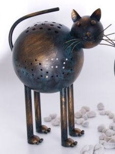 LAMPION KOT- GŁOWA W BOK