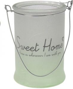 LAMPION SZKLANY SWEET HOME - PASTELOWA ZIELEŃ