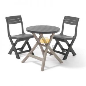 Bazkar Zestaw Mebli Ogrodowych Bistro Set CU216863/216854 Taupe/Antracyt
