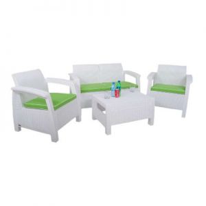 Bazkar Zestaw Mebli Ogrodowych Corfu Set Water BA00263 Zielony Tropical