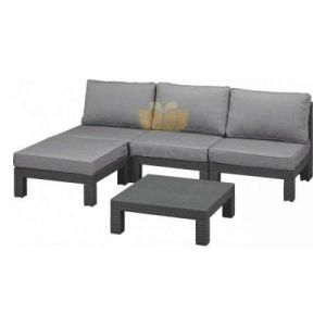 Bazkar Zestaw Mebli Ogrodowych Nevada Lounge Set CU206994 Antracyt Szary