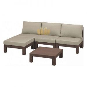 Bazkar Zestaw Mebli Ogrodowych Nevada Lounge Set CU206993 Brąz Taupe
