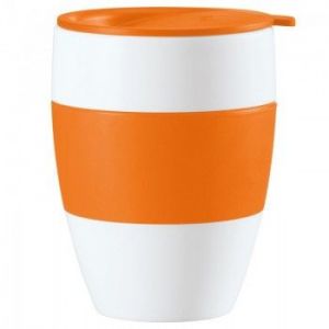 Kubek z przykrywką pomarańczowy AROMA TO GO KZ-3569521