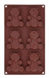 PAV-TEDDY Forma w kształcie misi x 6 foremek, brąz