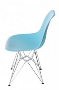 Krzesło P016 PP ocean blue, chromowane nogi