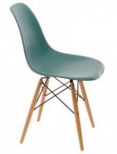 Krzesło P016W PP navy green, drewniane nogi