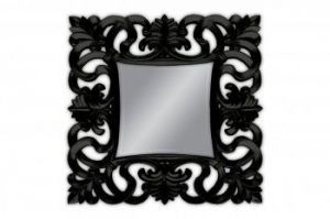 Lustro wiszące Baroque 100x100 czarny