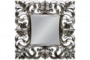 Lustro wiszące Baroque 100x100 srebrny