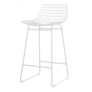 HK Living Stołek barowy WIRE biały - HK Living MZM4005
