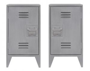 HK Living Zestaw szafek nocnych industrialnych HAP6124